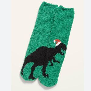 Old Navy Dinosaur Santa Cozy Socks NWT